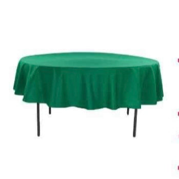 SMIT900-B 90” Round Green Tablecloths, Set of 6