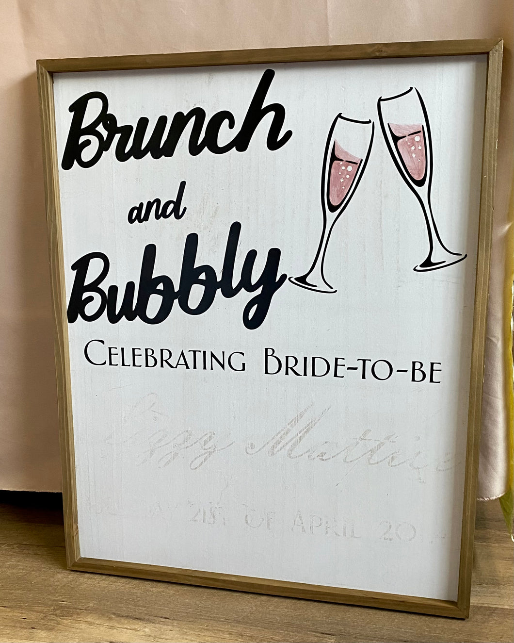 MATT100-C Large Brunch & Bubbly Sign