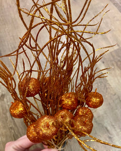 DIEH200-D Orange Glittery Pumpkins & Ting