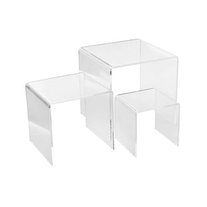 PHIL100-L Set of 3 Acrylic Riser Stands