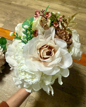 Load image into Gallery viewer, AGER100-D Ivory/Blush/Tan Floral Bouquet