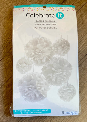 MATT100-I White Paper PomPoms