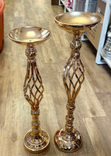 Load image into Gallery viewer, REES100-R Rose Gold Floral/Candle Holder