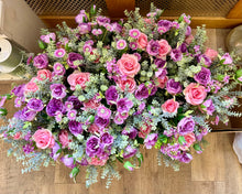 Load image into Gallery viewer, STILES-A Pink &amp; Purple Floral, Eucalyptus Centerpieces. Set of 10