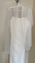 Load image into Gallery viewer, LIVI200-A Ivory Chiffon Dress with Rhinestone Straps. Size 14 NWT