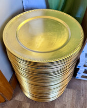 Load image into Gallery viewer, BAIL100-A Gold Charger Plate - “Rope” Trim