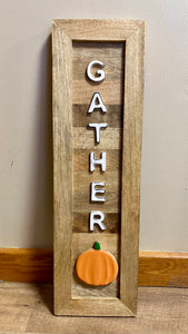 TERC100-D “Gather” Pumpkin Sign