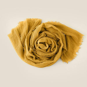 K&K Mustard Yellow Fringe Cheesecloth