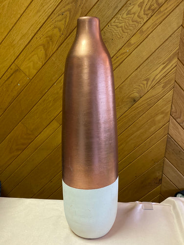 MATT100-B 18” Rose Gold Ceramic Vase
