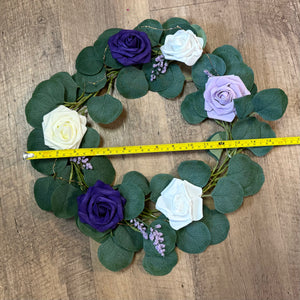BAIL100-E Light-up Eucalyptus & Purple Floral Ring