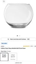 Load image into Gallery viewer, WILSON-E 10” Glass Fish Bowl Vase