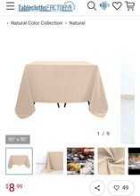 Load image into Gallery viewer, SEIGH-F 90” Nude/Beige Tablecloth Overlay