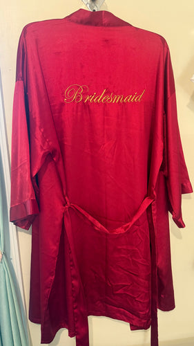 BAGL100-B Burgundy Red “Bridesmaid” Robe