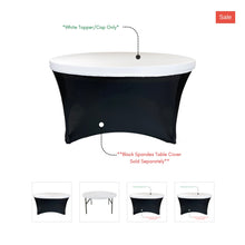 Load image into Gallery viewer, REES100-E 72” Round White Spandex “Tablecloth”