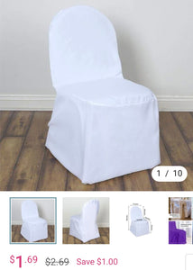 PRIC100- White Banquet Chair Covers