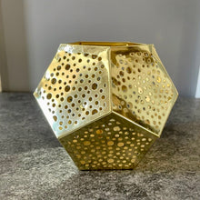 Load image into Gallery viewer, REES100-DN Gold Terrarium Candle Holder