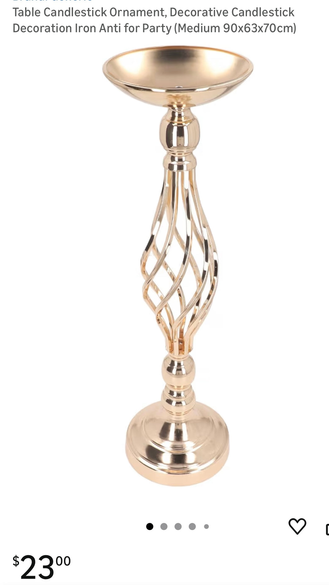 REES100-R Rose Gold Floral/Candle Holder