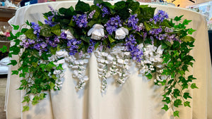BAIL100-C Purple & White Cascading Swag