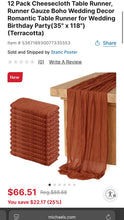 Load image into Gallery viewer, SMEG100-EB 10’ Rust Terracotta Cheesecloth