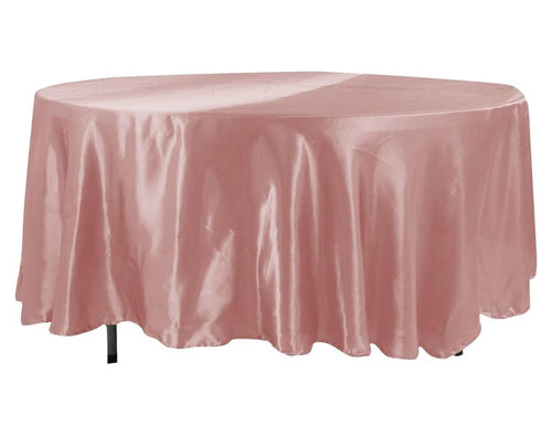 STRI100-N 108” Pink Satin Tablecloth