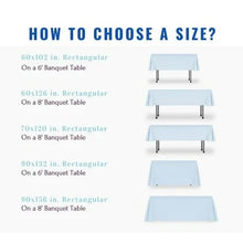 Load image into Gallery viewer, CHAP200-C 90” x 156” White, Rectangular Tablecloth