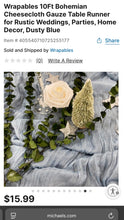 Load image into Gallery viewer, SMEG100-EC 10ft Dusty Blue Cheesecloth