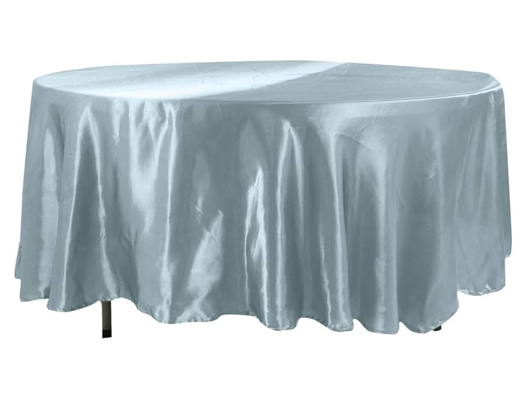 STRI100-O 108” Blue Satin Tablecloth