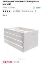 Load image into Gallery viewer, LEGO200-A Whitewash Wood Crate
