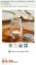Load image into Gallery viewer, FEAT200-C Mini, Frosted Mason Jar Centerpieces