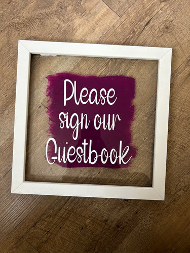 LOVE100-L Purple Guestbook Sign