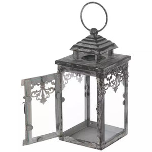 SHOW100-A Grey Distressed Lantern