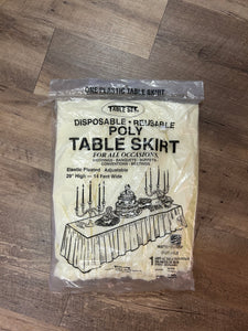 WEIL200-N Plastic Table Skirt