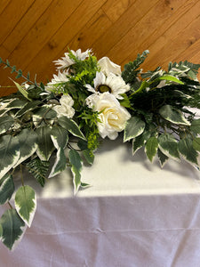 JOHN300-K White Floral Arch Arrangement