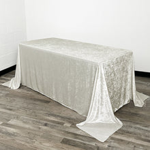 Load image into Gallery viewer, REES100-BE Ivory Velvet Rectangular Tablecloth