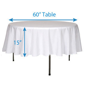 MCCU100-A 90” White, Round Tablecloth