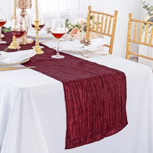 Load image into Gallery viewer, REES100-V Burgundy, Crinkled Table Runner