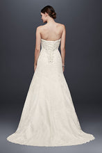 Load image into Gallery viewer, LUND100-B Strapless, Ivory Lace Gown. Size 10
