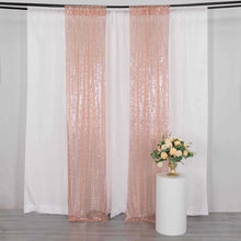 Load image into Gallery viewer, REES100-DE Rose Gold Sequins Curtain Panel