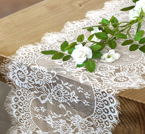 INGR100-X White Lace Table Runners