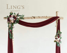 Load image into Gallery viewer, MCKI100-K Burgundy Arch Floral Set + Fabric