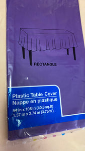 BLAK100-A Plastic, Purple Tablecloth