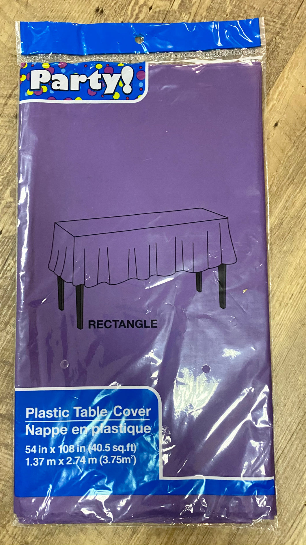 BLAK100-A Plastic, Purple Tablecloth