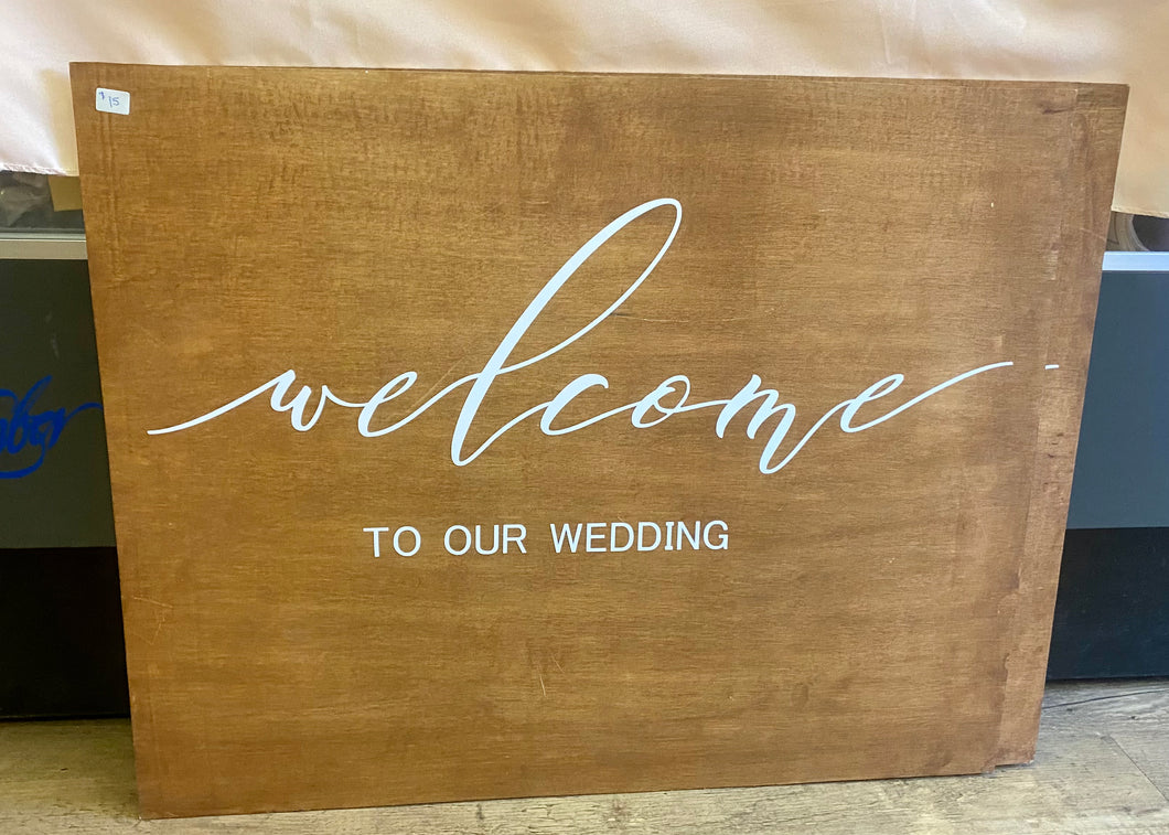 BEEN100-B “Welcome to our wedding” Sign