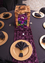 Load image into Gallery viewer, KENS100-A Plum Rosette Table Runner