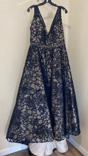 Load image into Gallery viewer, JASP100-C Black Lace Ball Gown. Size 14W