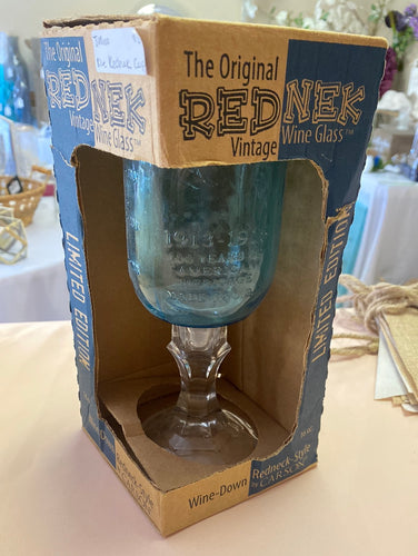 JUBI100-E Blue Glass Mason Jar