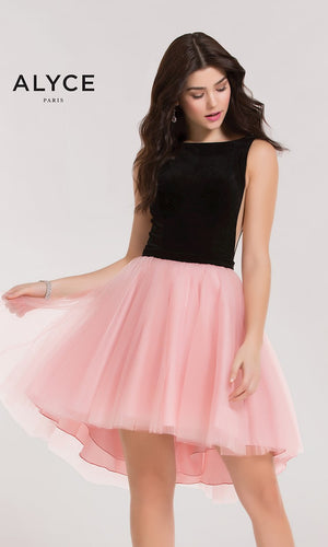 MCCR100-C Black & Blush Short Gown. Size 2