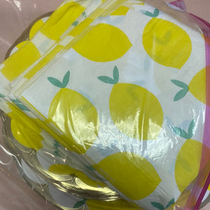 JUBI100-M Lemon Plates & Napkins