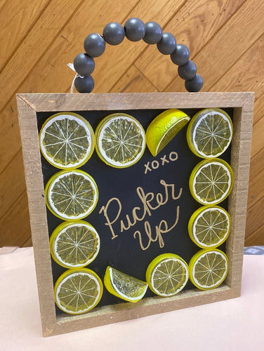 JUBI100-L Pucker Up Lemon Sign