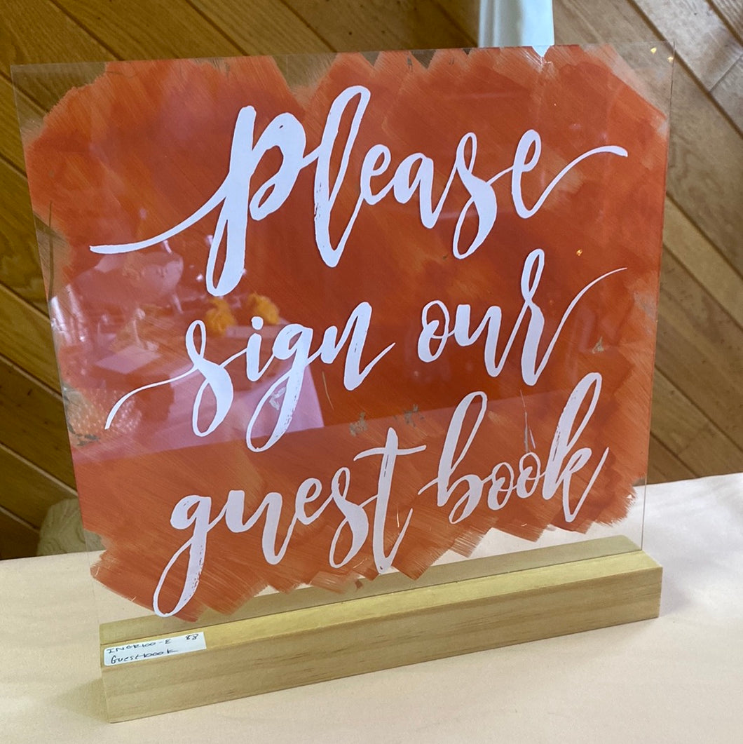 INGR100-E Assorted Orange Acrylic Signs